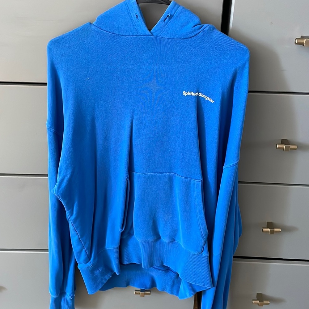 Spiritual gangster blue hoodie